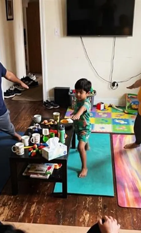 The Verma Family yoga at home Delhi